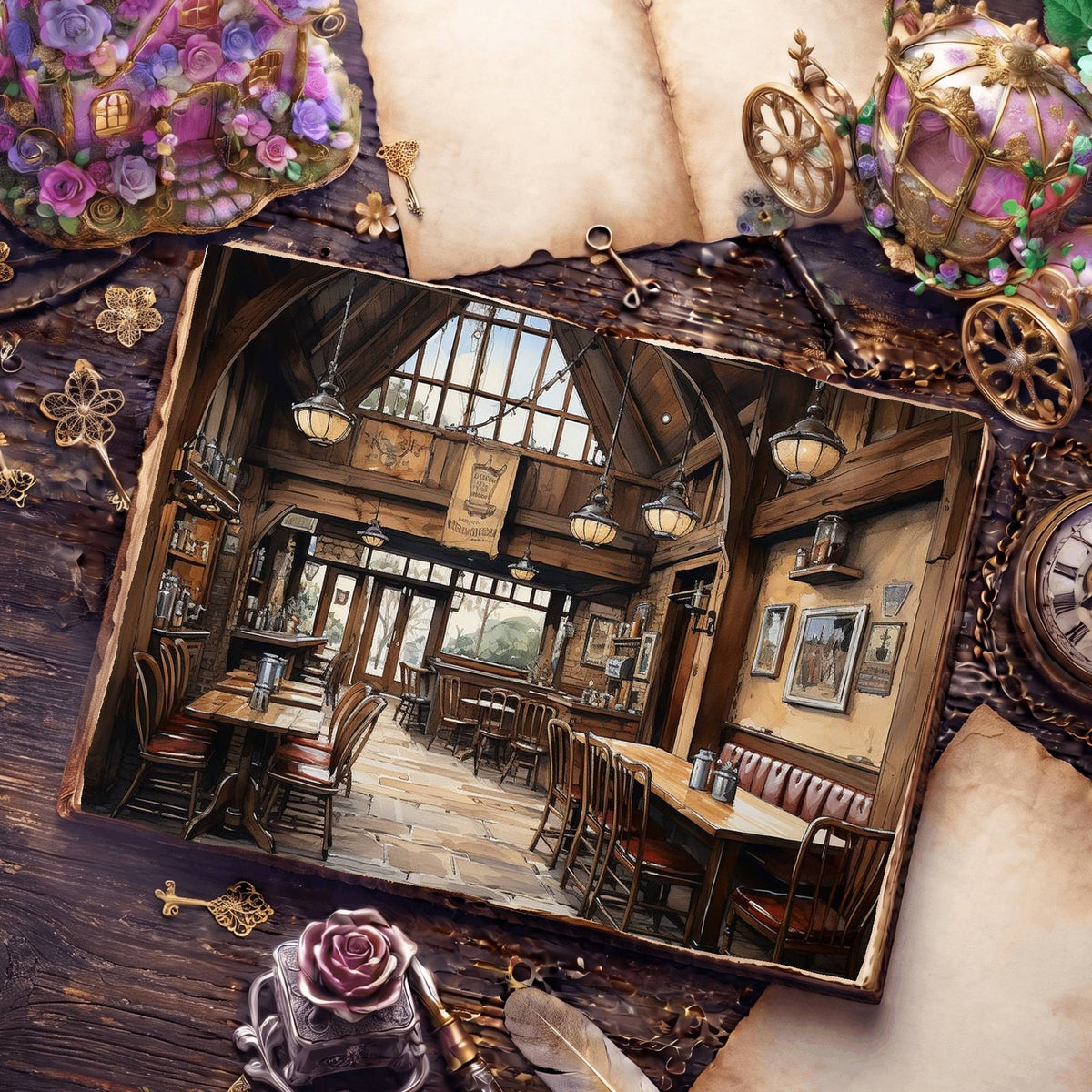 Coffee Shop Digital Papers