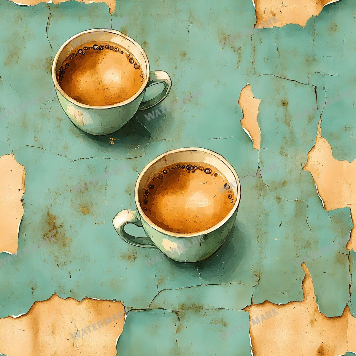 Coffee seamless pattern digital paper, repeating design 17