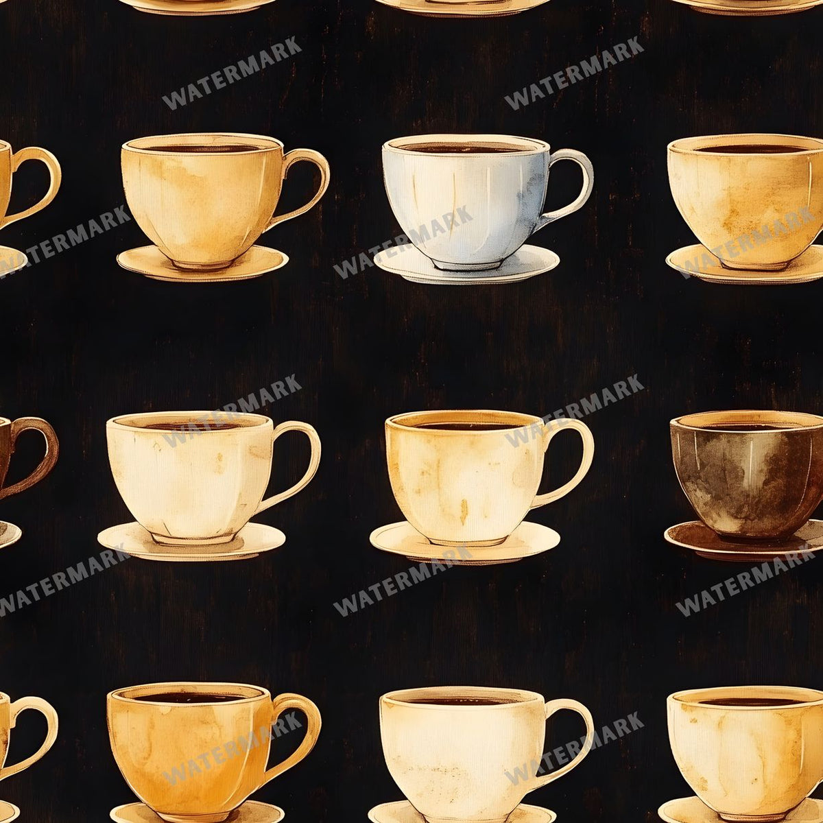 Coffee seamless pattern digital paper, repeating design 17