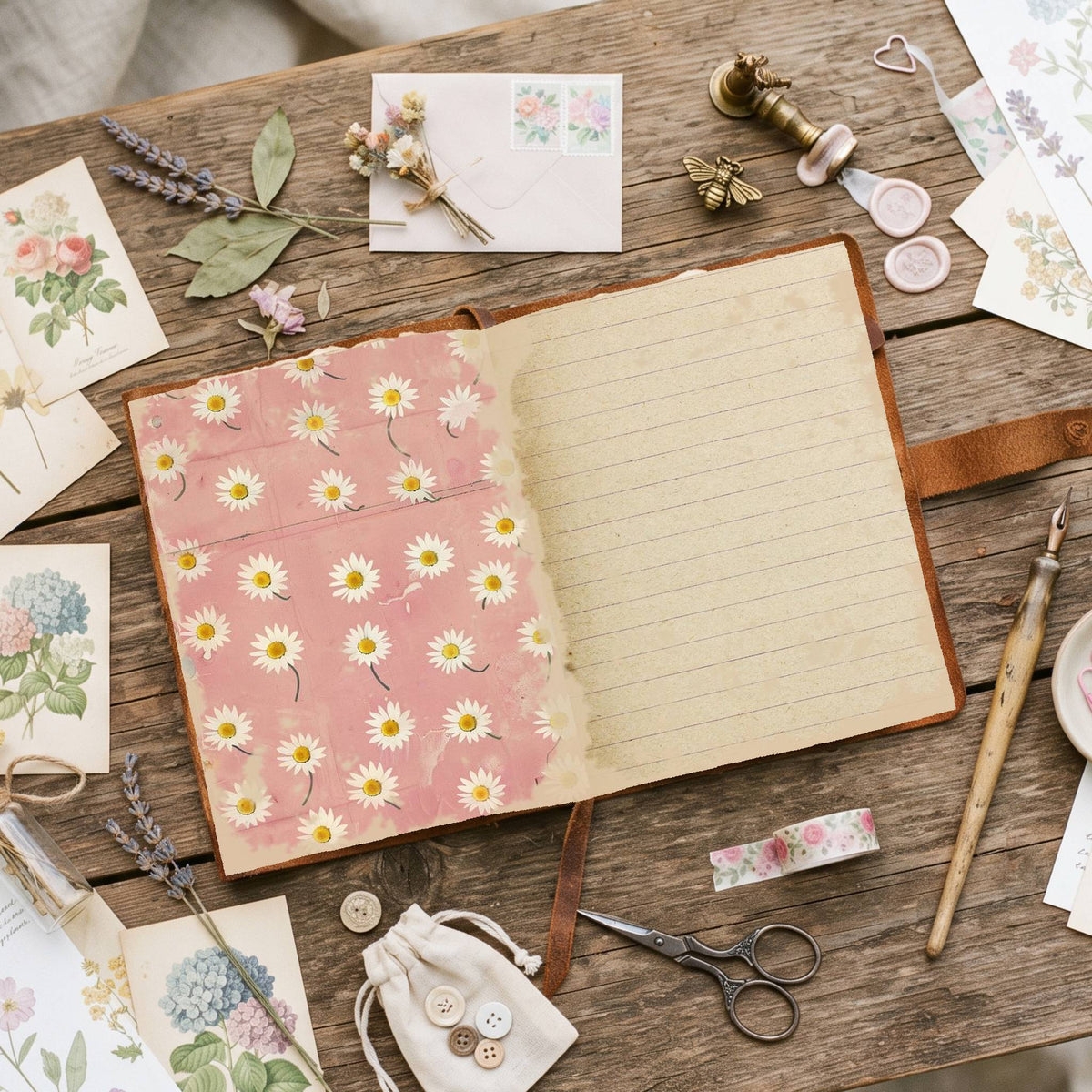 Daisy Flowers Digital Papers
