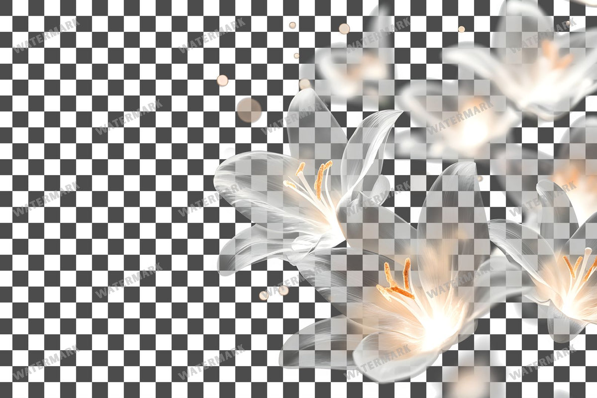 Easter Lilies Transparent Overlay Pngs