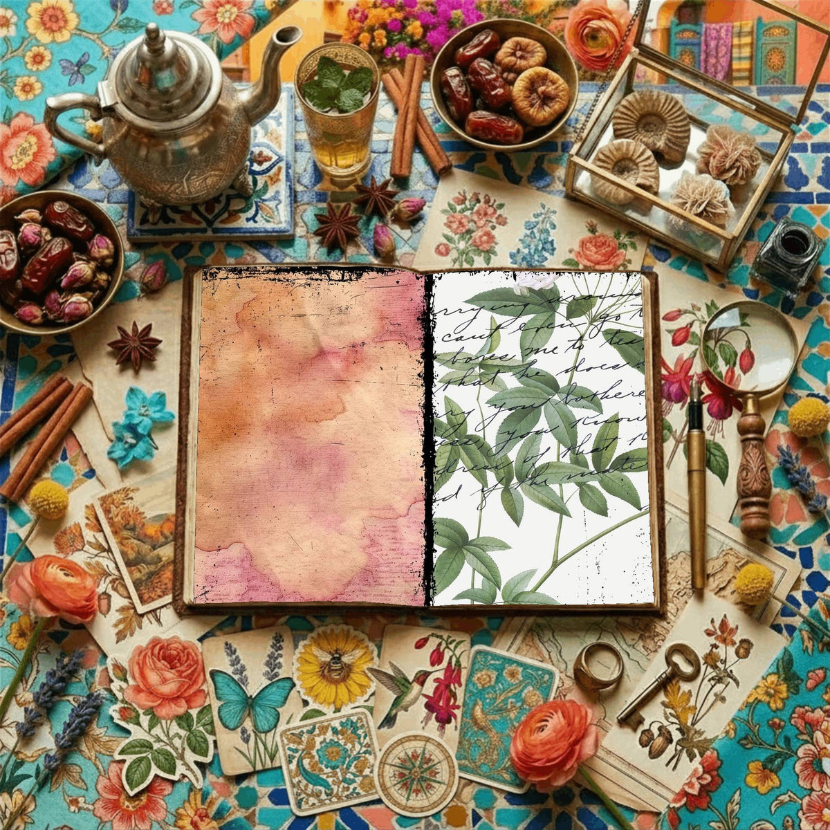 Floral Illustrations Digital Papers
