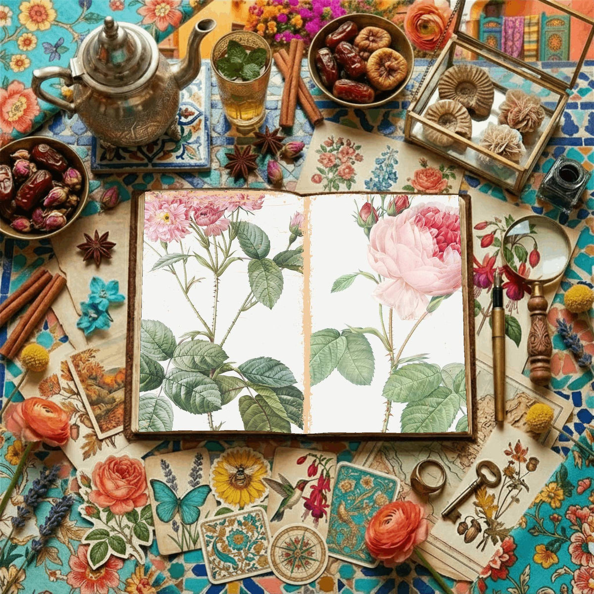 Floral Illustrations Digital Papers