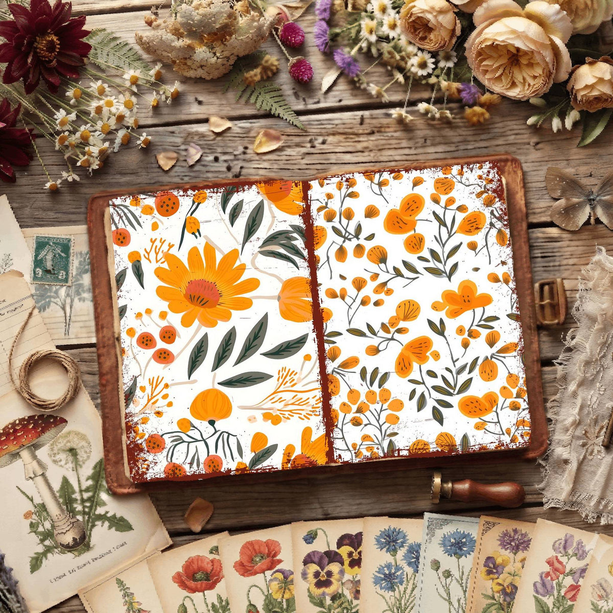 Floral Digital Papers