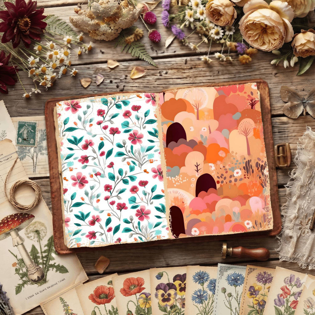Floral Digital Papers