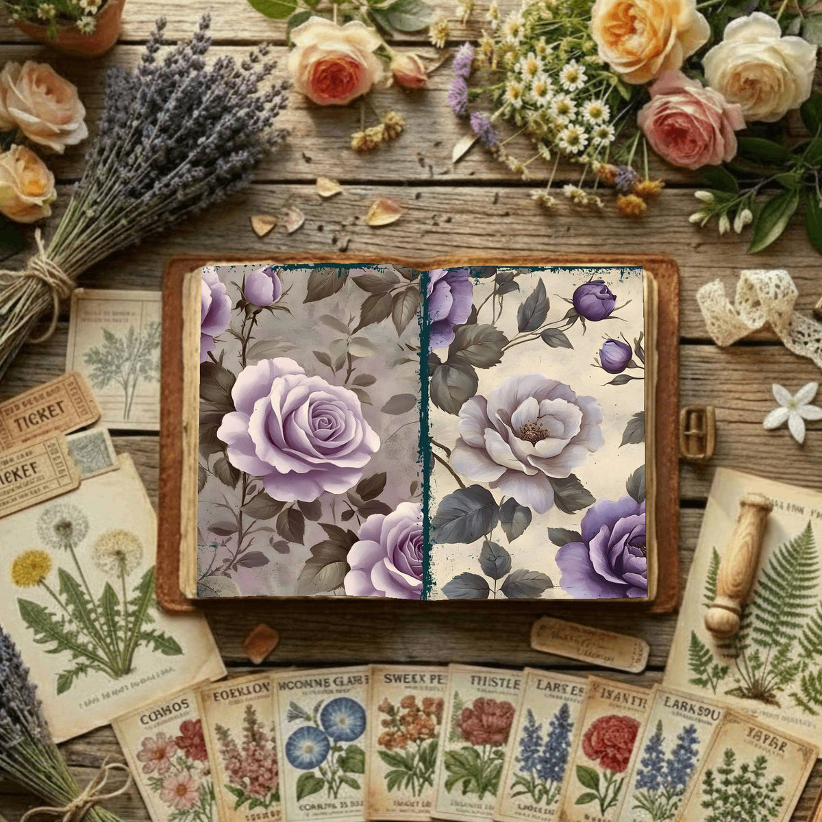 Floral Digital Papers