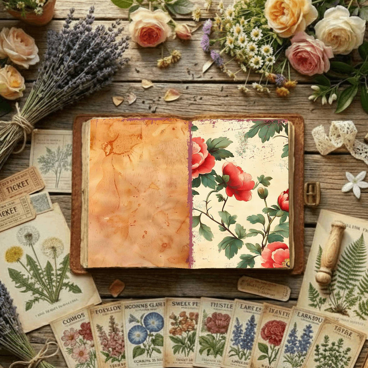 Floral Digital Papers