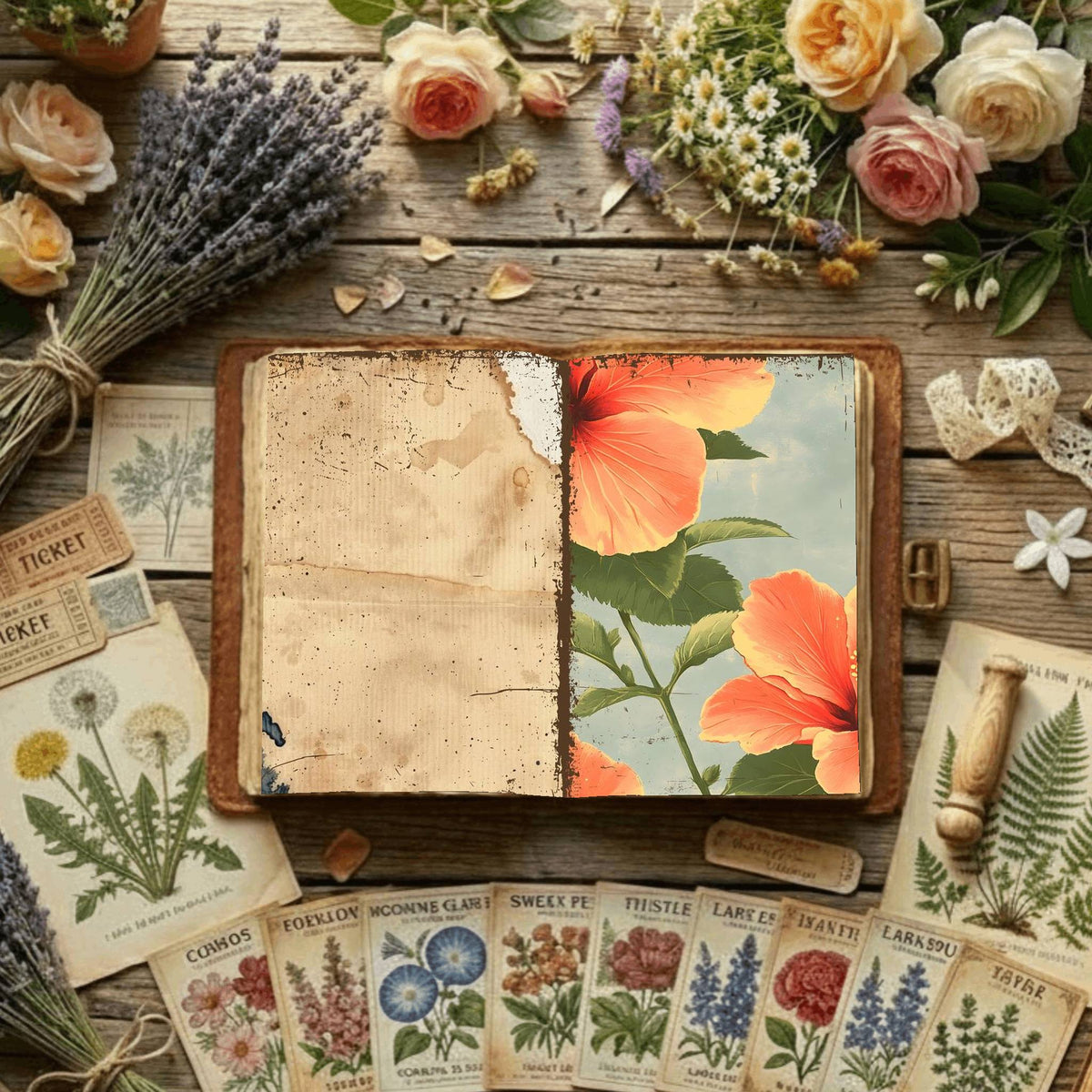 Floral Digital Papers
