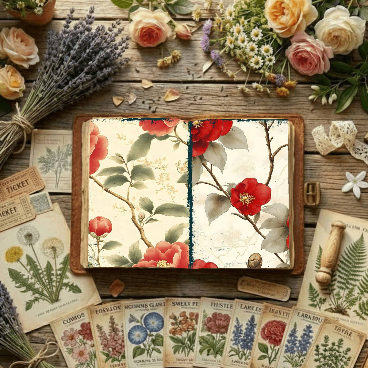 Floral Digital Papers