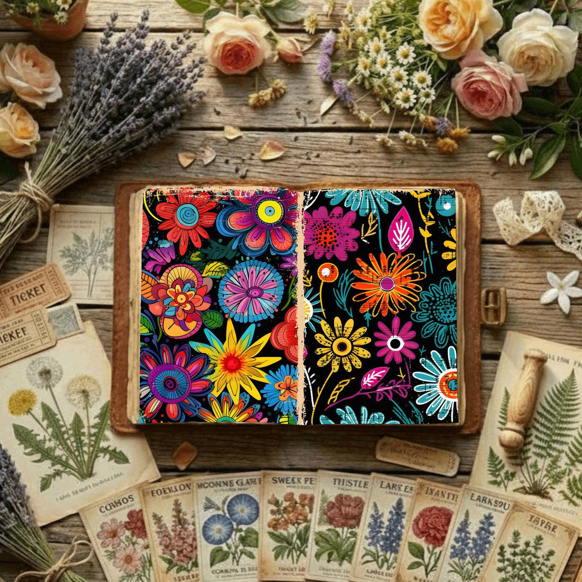 Floral Digital Papers