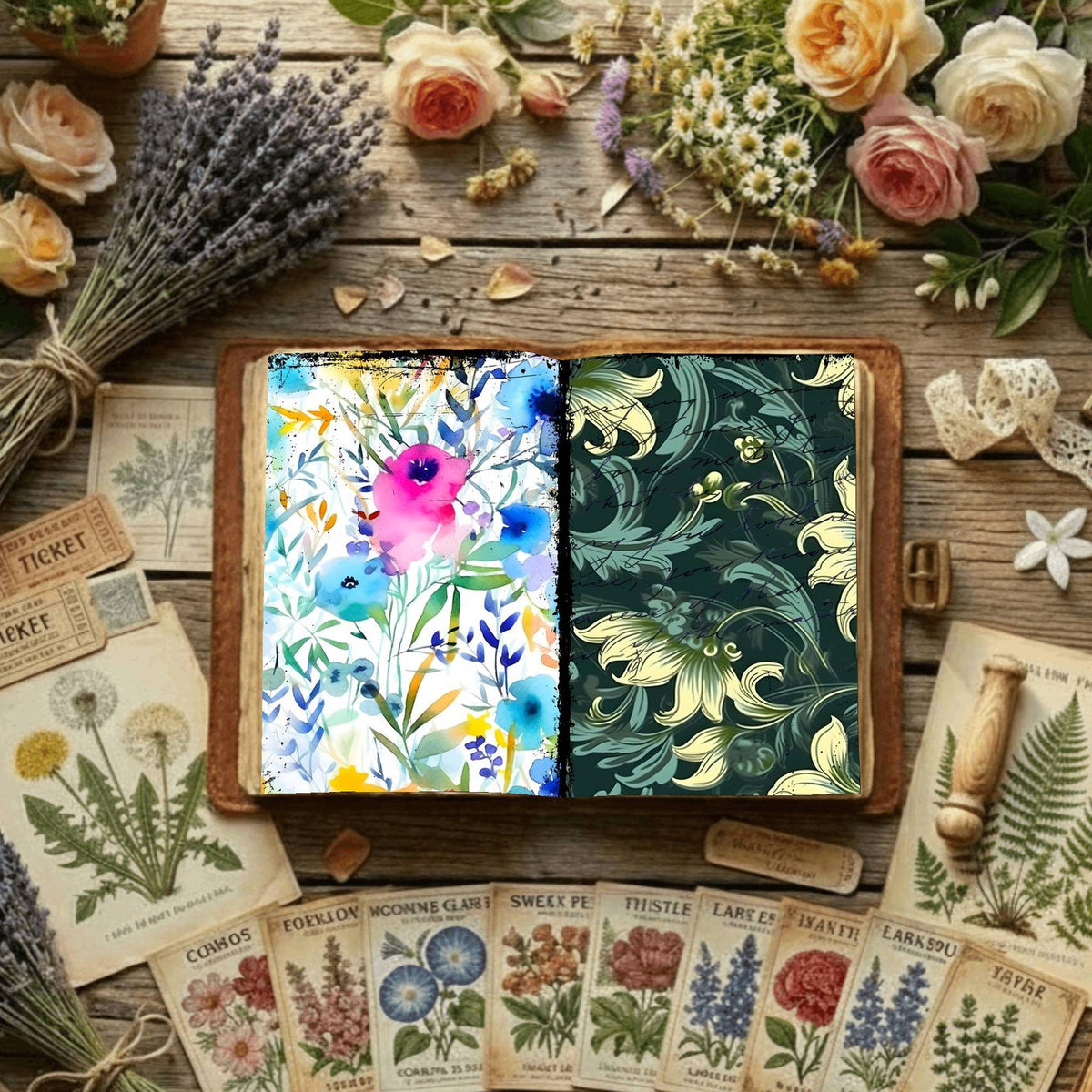 Floral Digital Papers