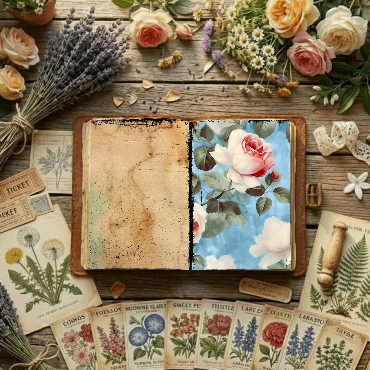 Floral Digital Papers
