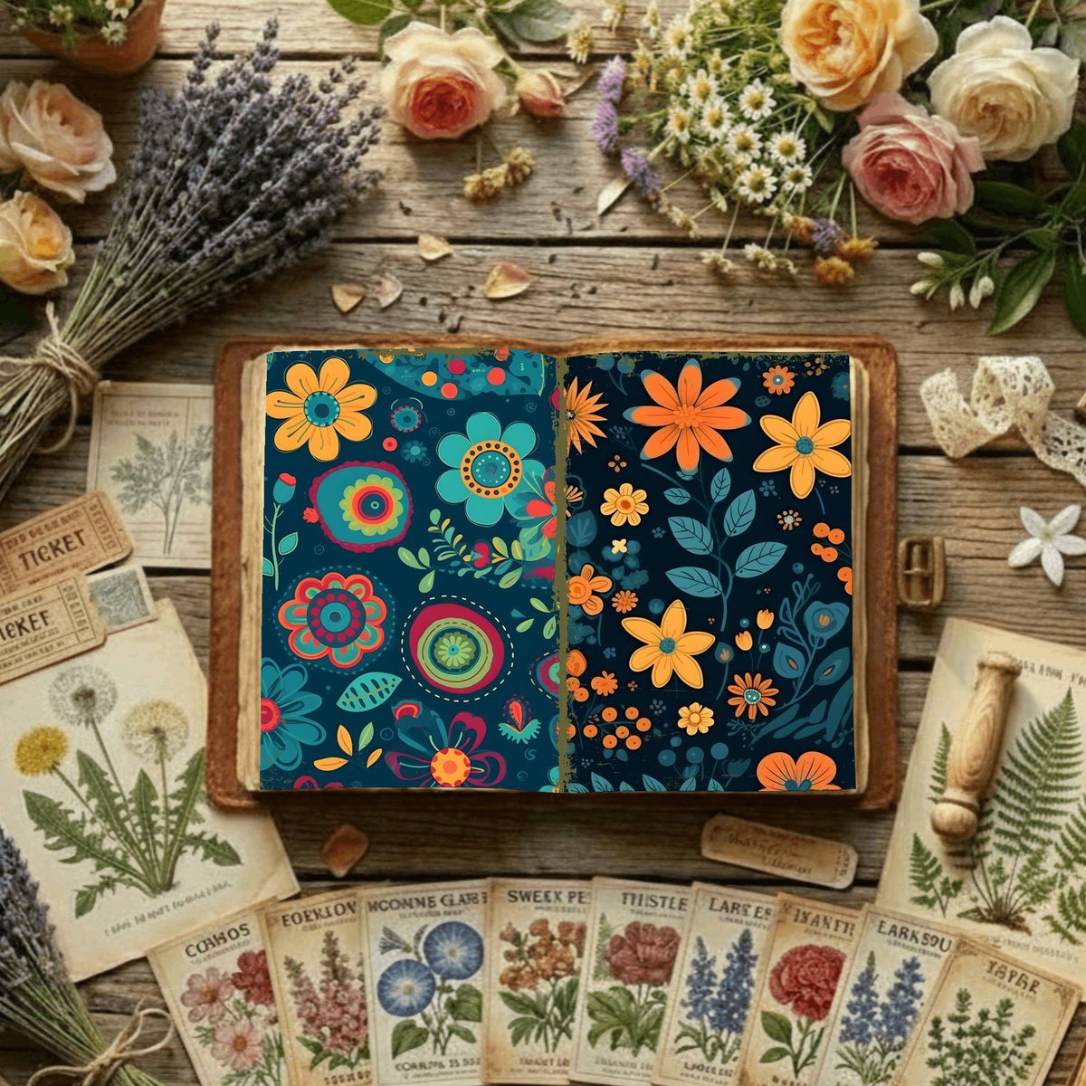 Floral Digital Papers