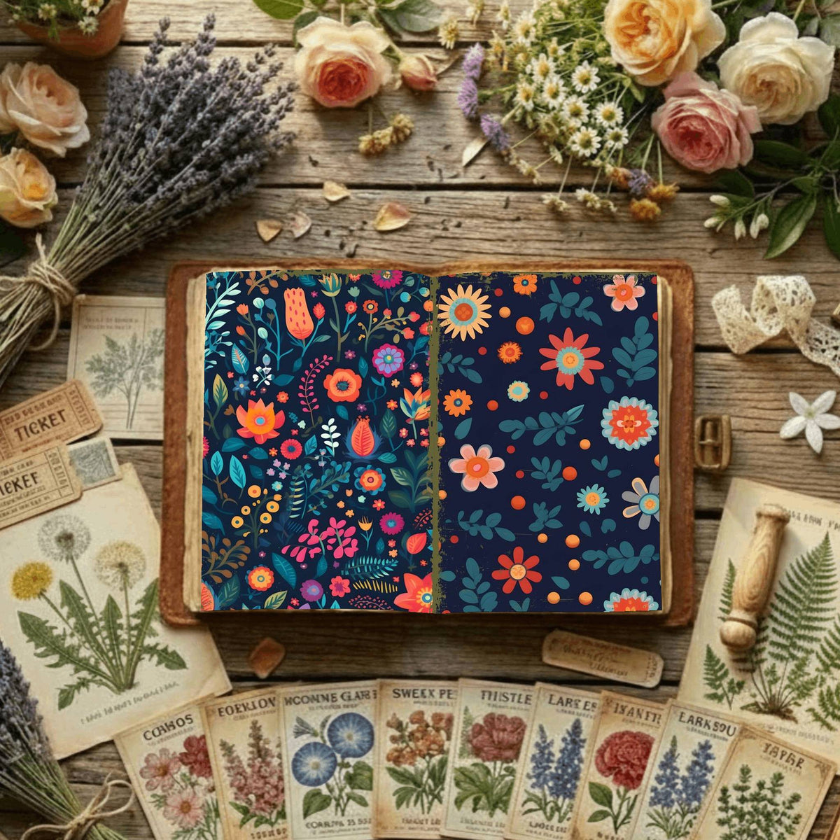 Floral Digital Papers