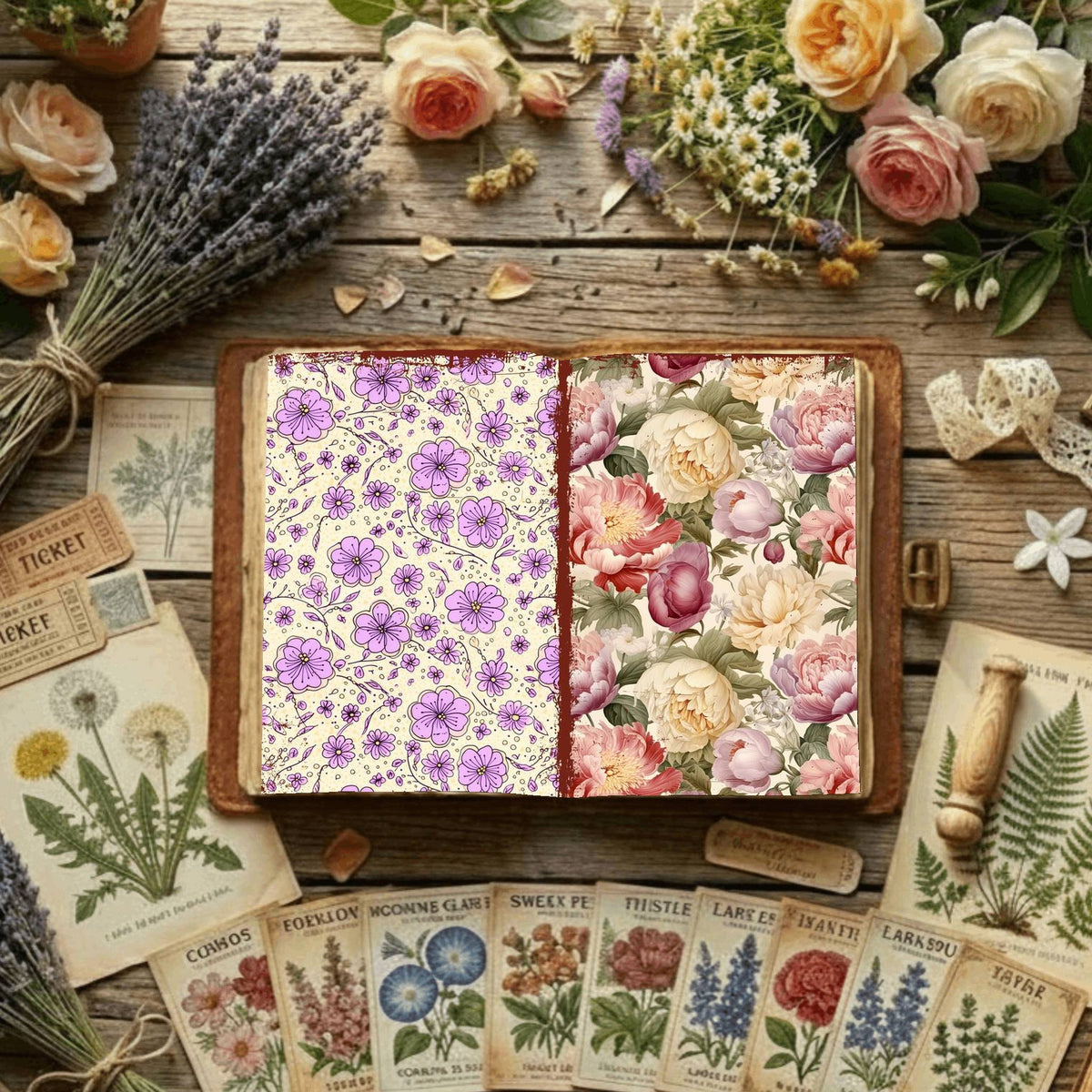 Floral Digital Papers