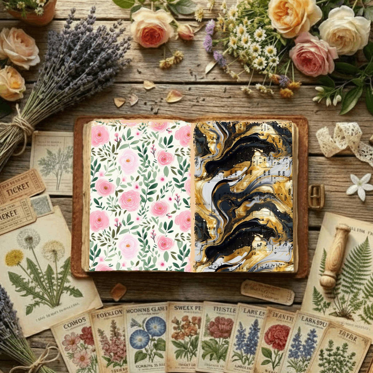 Floral Digital Papers