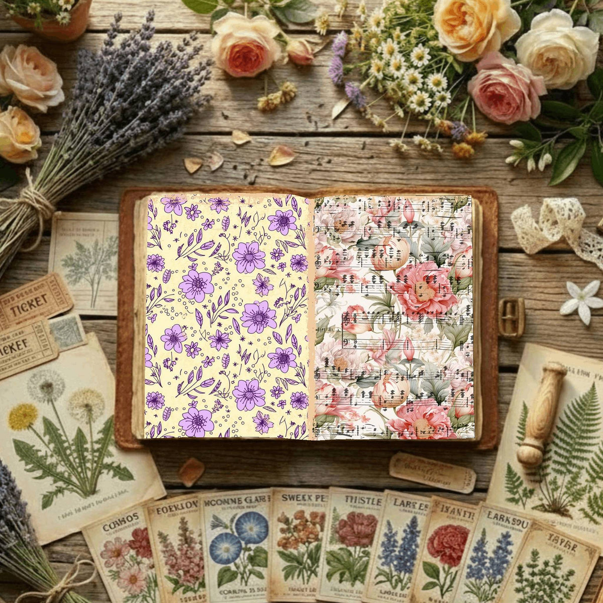 Floral Digital Papers