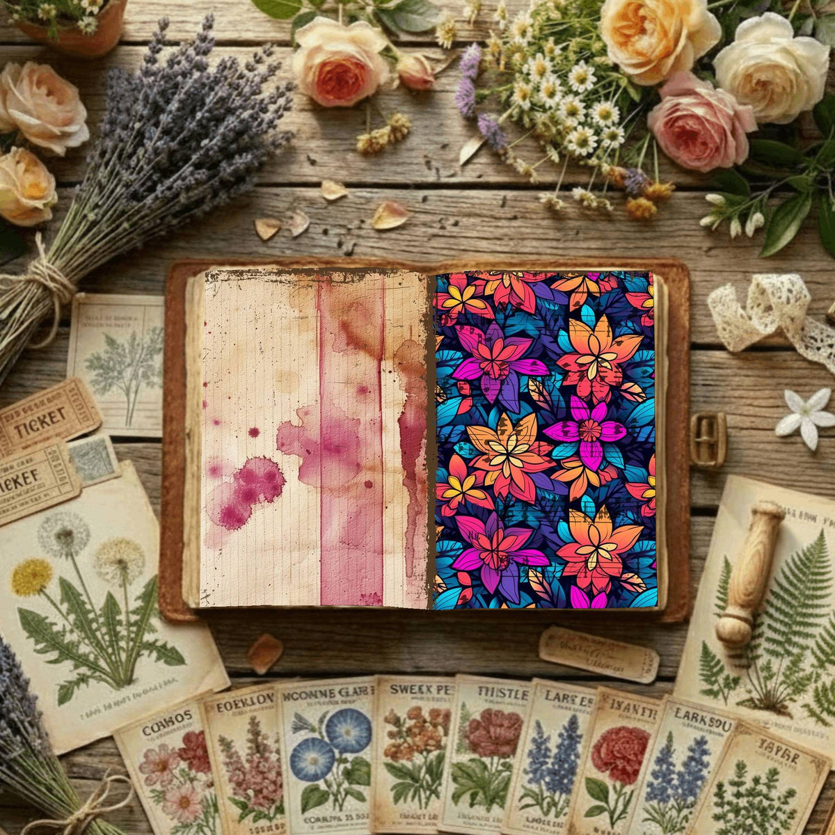Floral Digital Papers