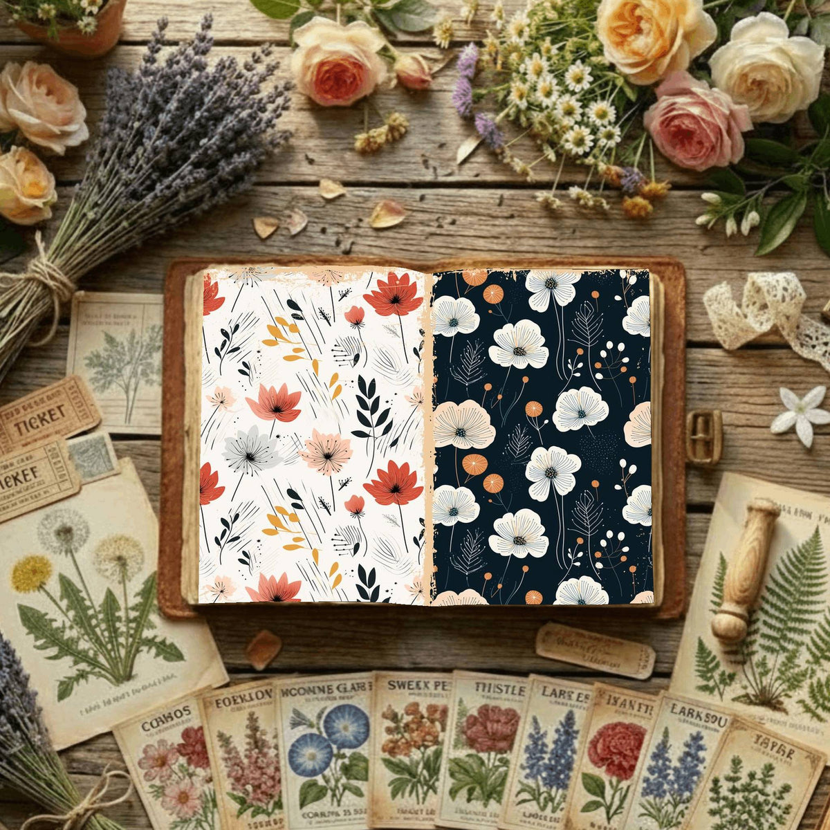 Floral Digital Papers
