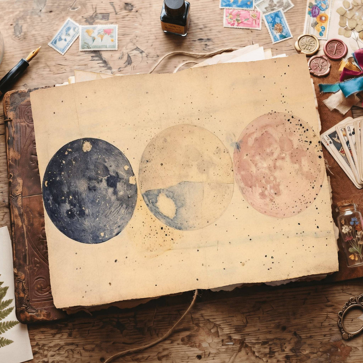 Full Moon Set Digital Papers