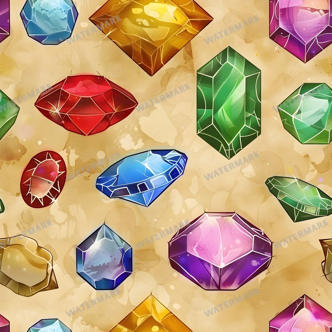 Gems Seamless Pattern