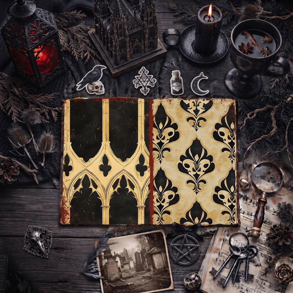 Gothic Digital Papers