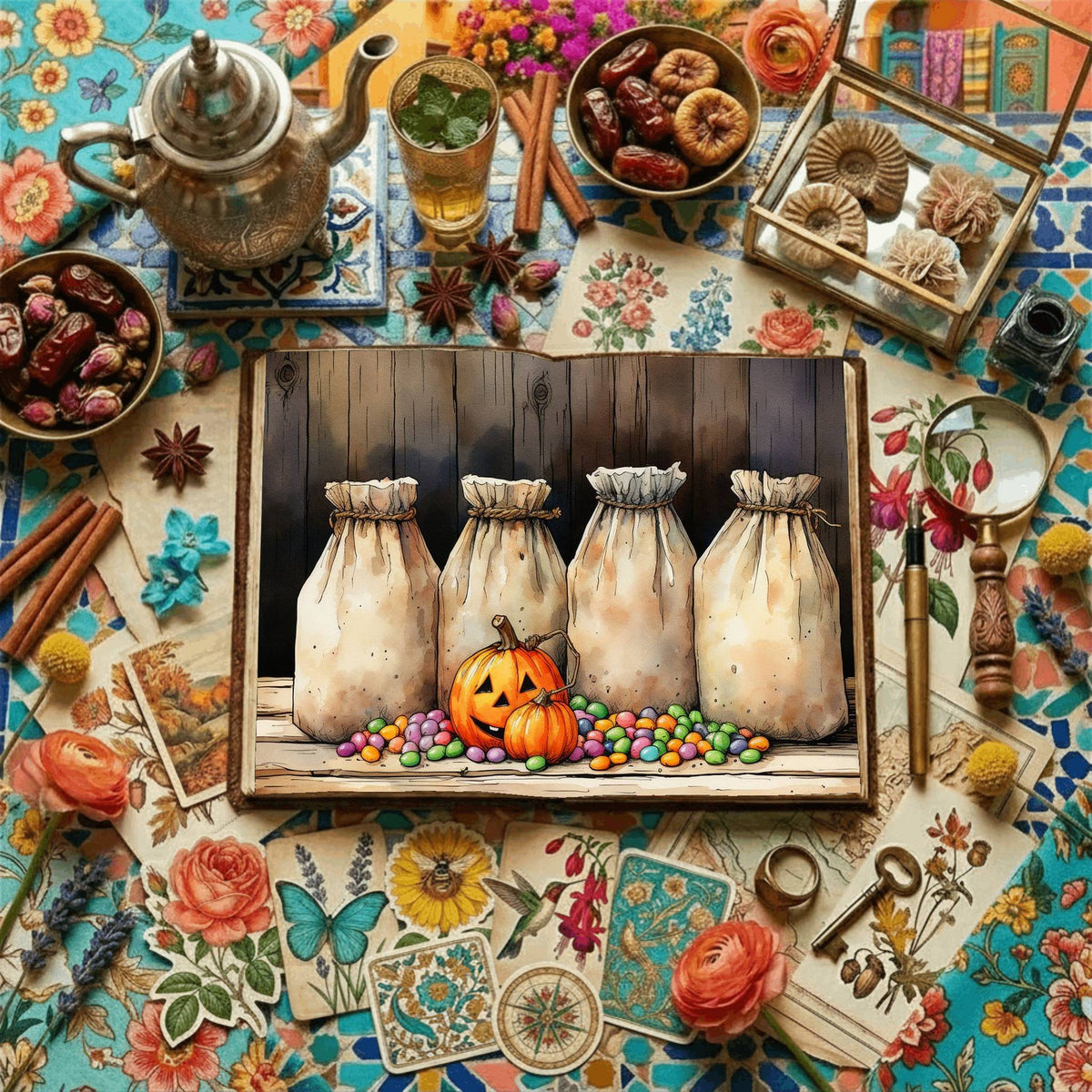 Halloween Candy Digital Papers