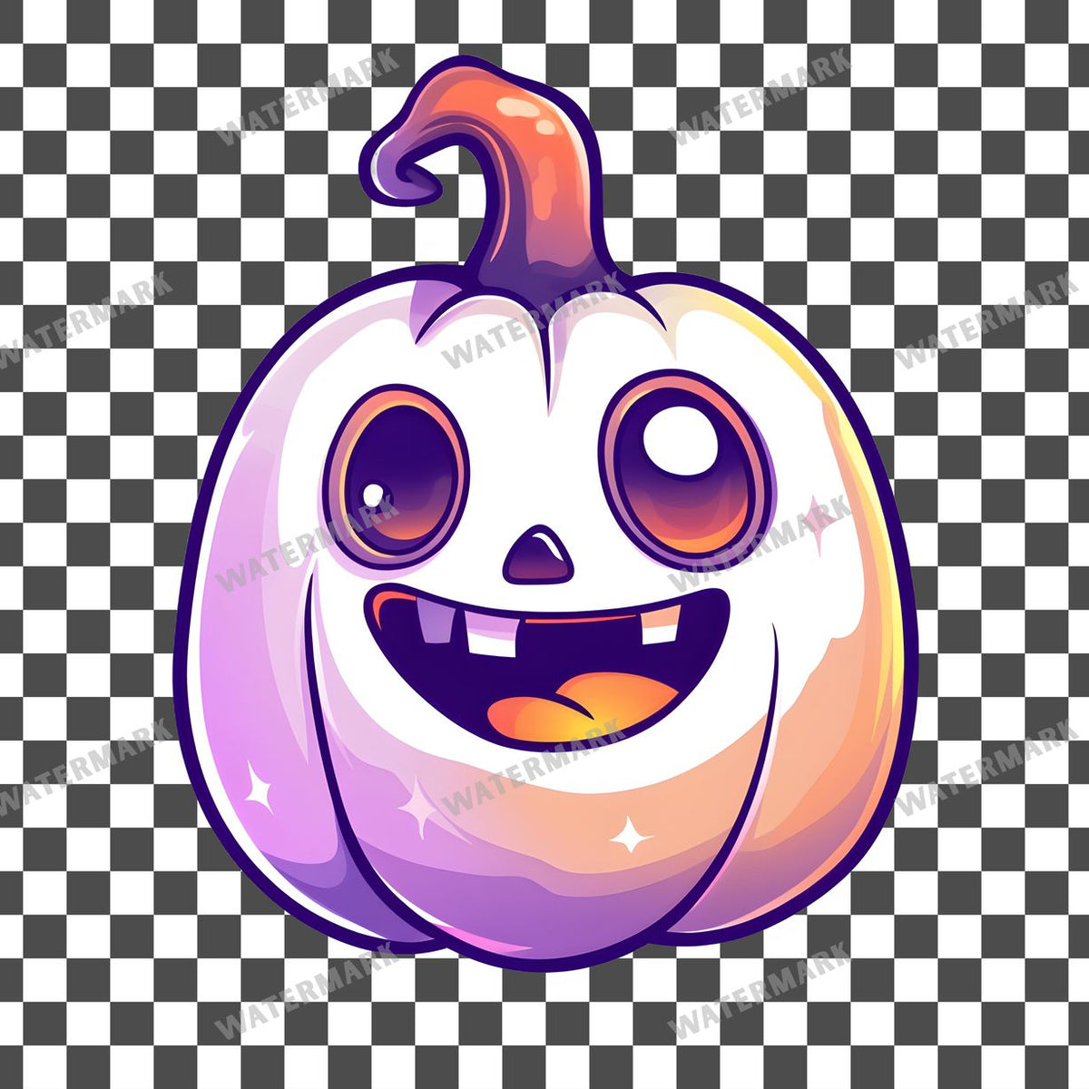 Halloween Kawaii Style Clipart Pngs