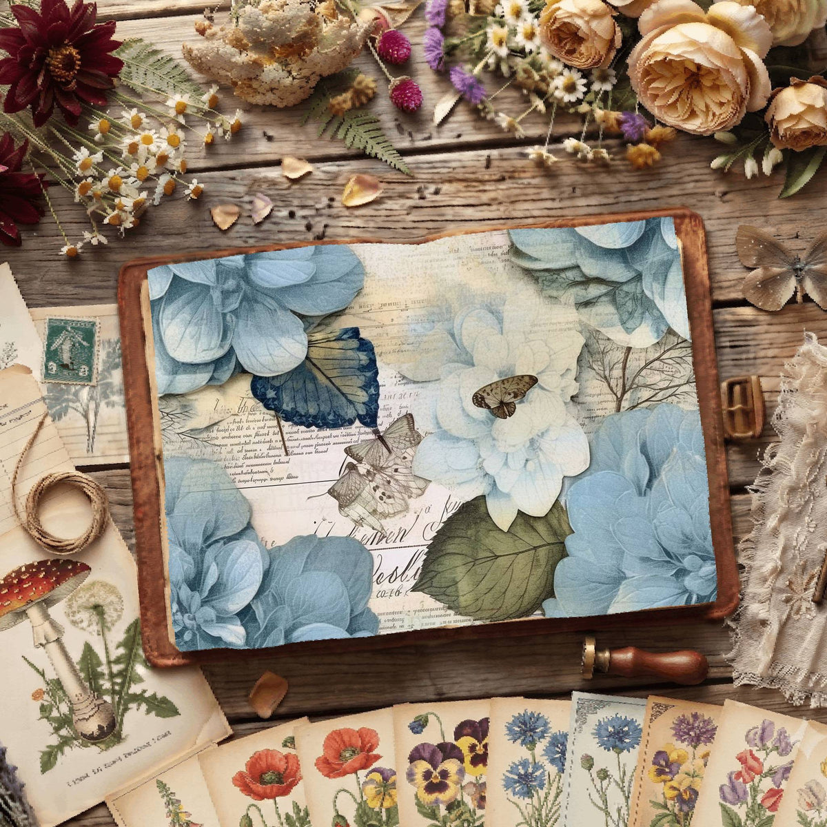 Hydrangea Flower Digital Papers