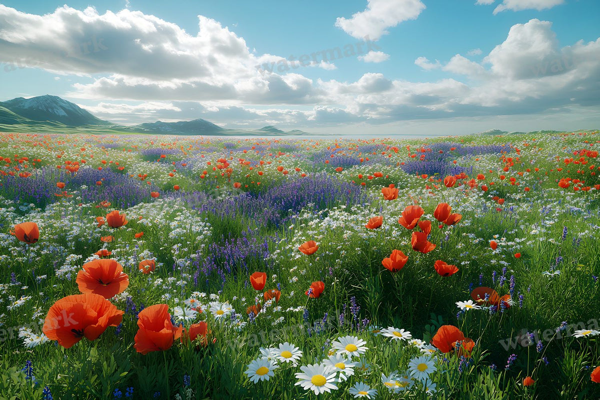 Meadow Bliss digital photo backdrop for photo editing, preview 16