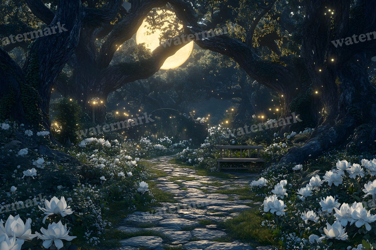 Moonlit Mysteriougarden Backdrop Images