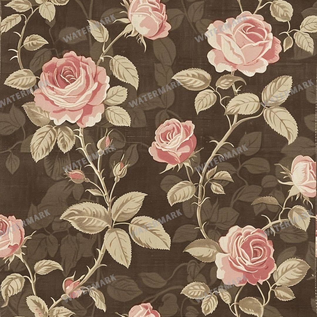 Pink Roses Seamless Pattern