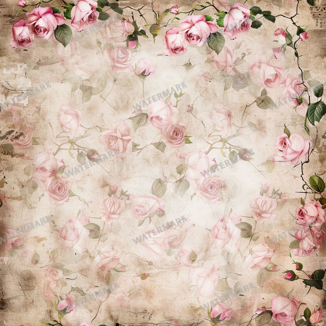 Pink Roses Seamless Pattern