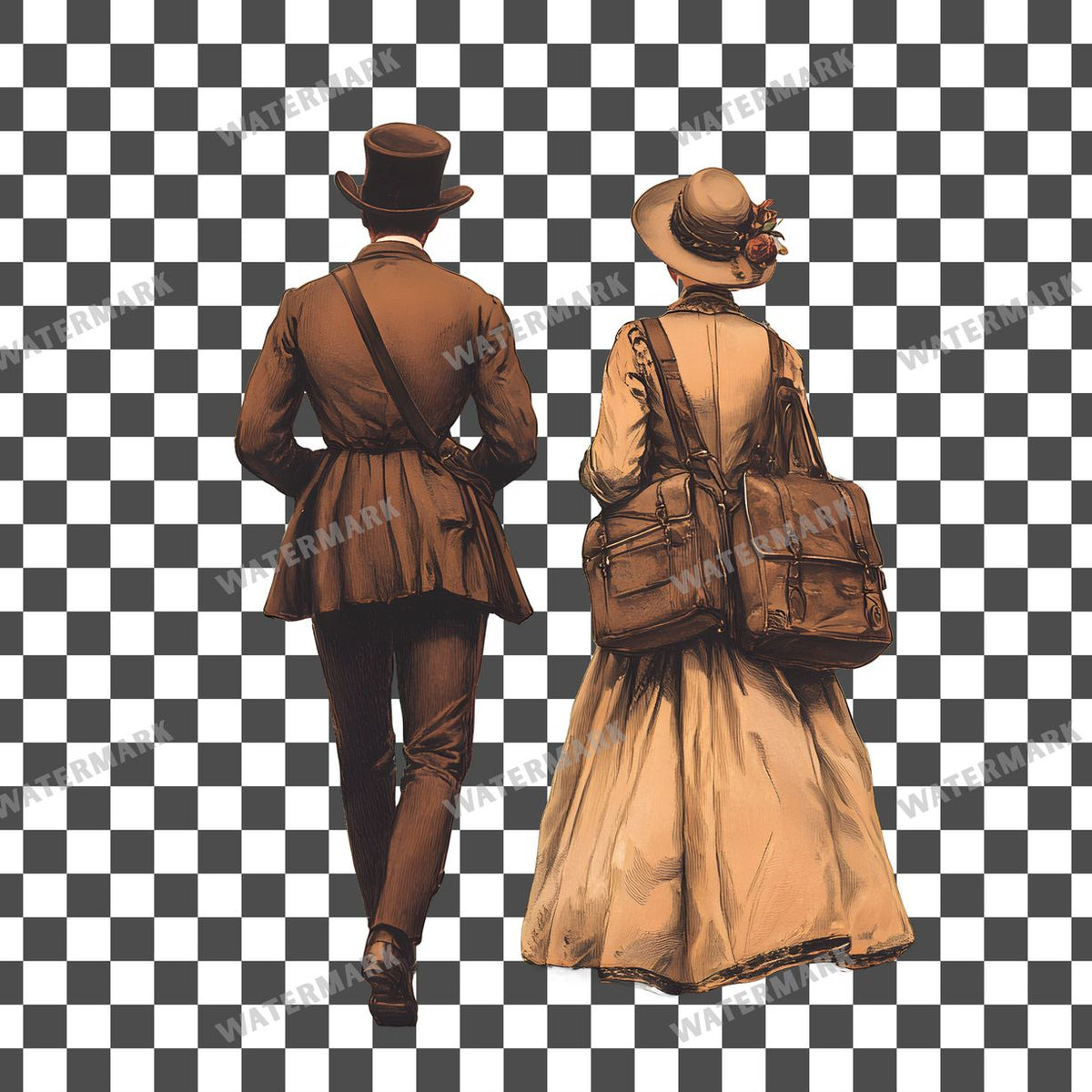 Travel Vintage Style Clipart Pngs
