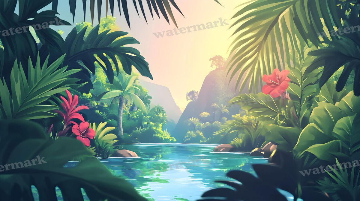 Tropical Forest Backdrop Images