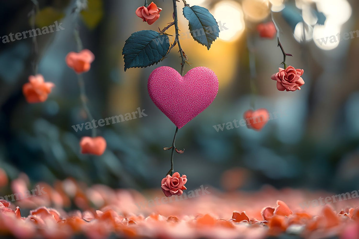 Valentine digital photo backdrop for photo editing, preview 16