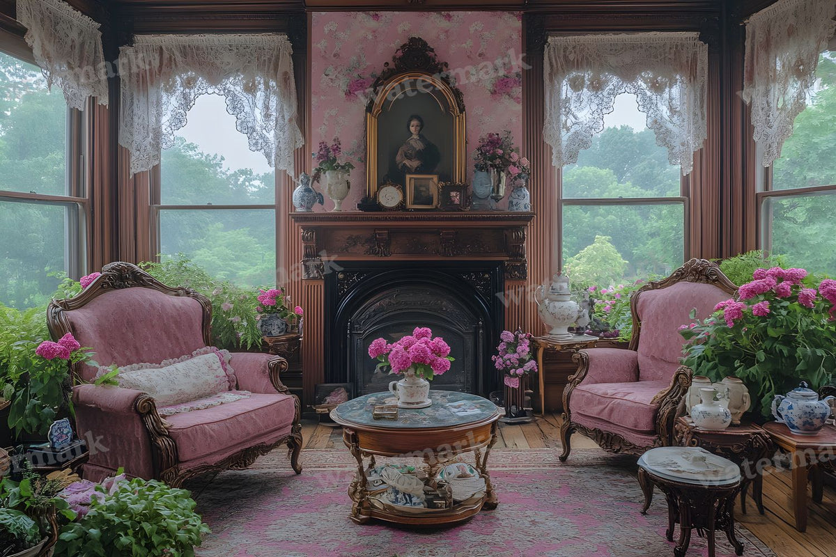 Victorian Parlor Elegance Backdrop Images