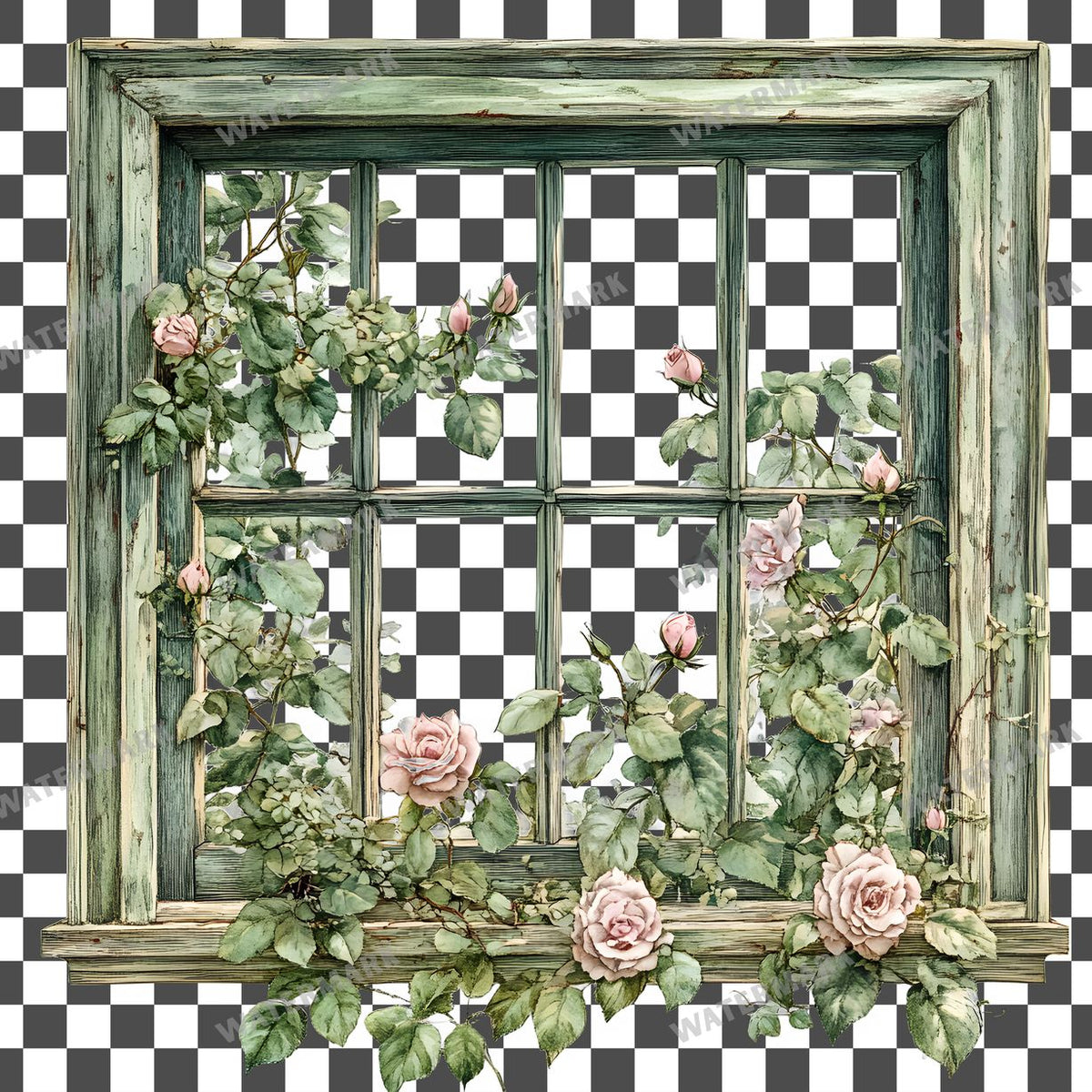 Window Vintage Style Clipart Pngs
