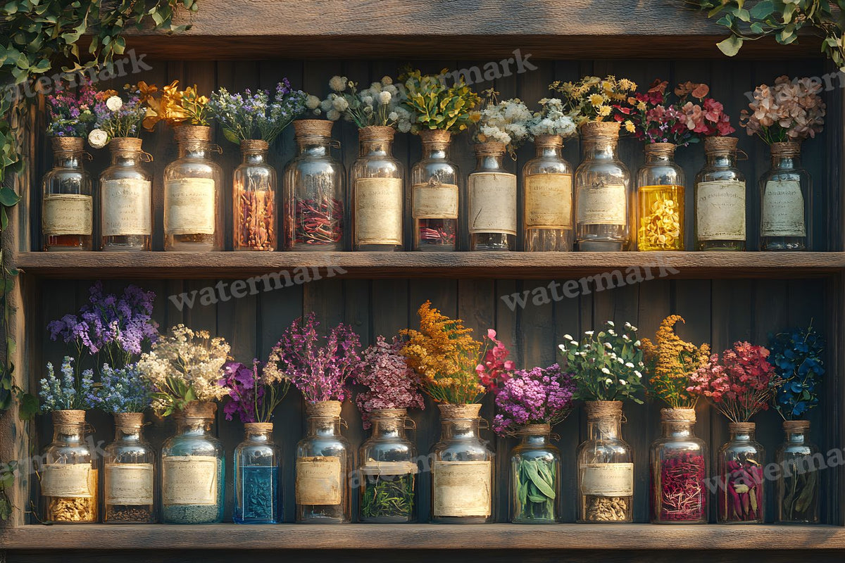 Witch Apothecary Scene Backdrop Images