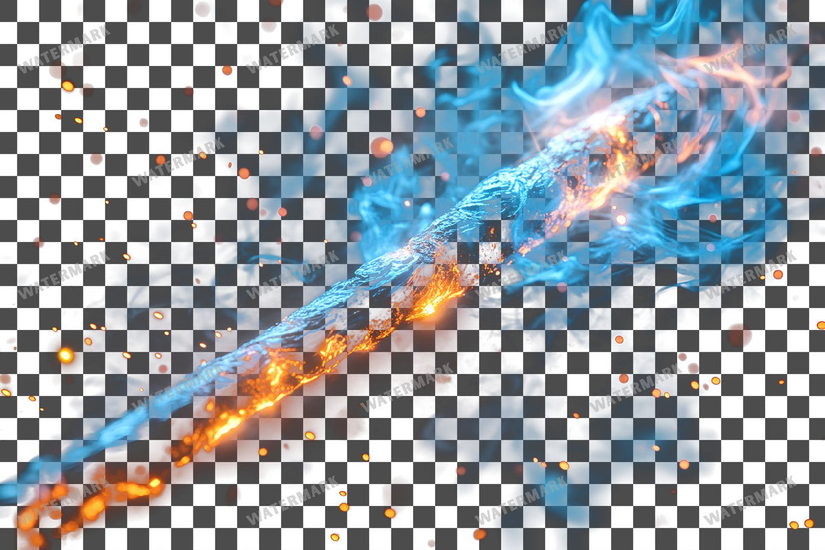 Witch Wand PNG overlay on a transparent checkered background, preview 17