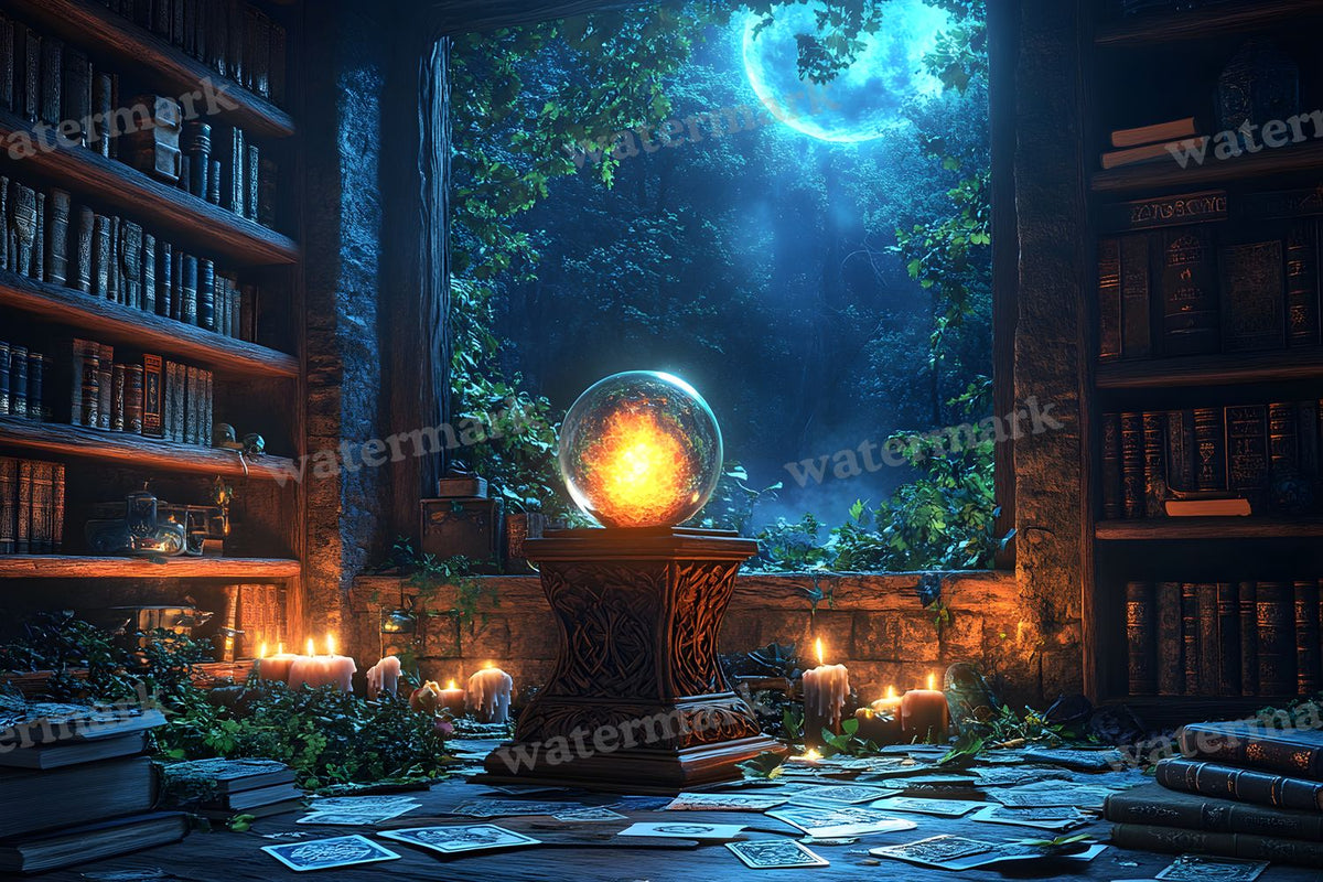 Witchs Crystal Ball Backdrop Images