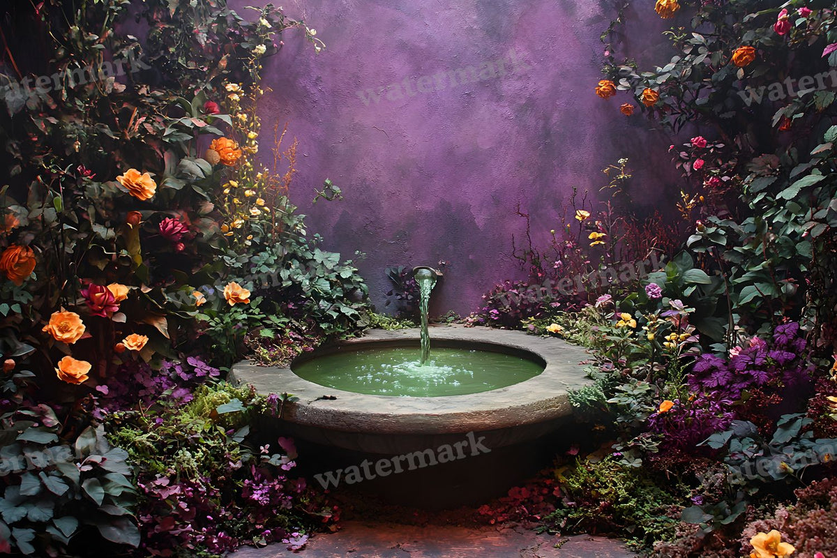 Witchs Eerie Garden Backdrop Images