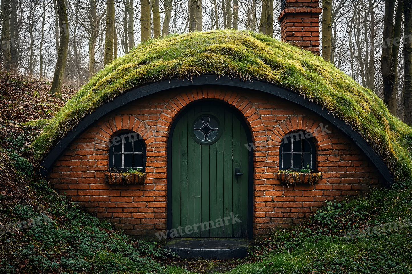Witchs Hut Backdrop Images