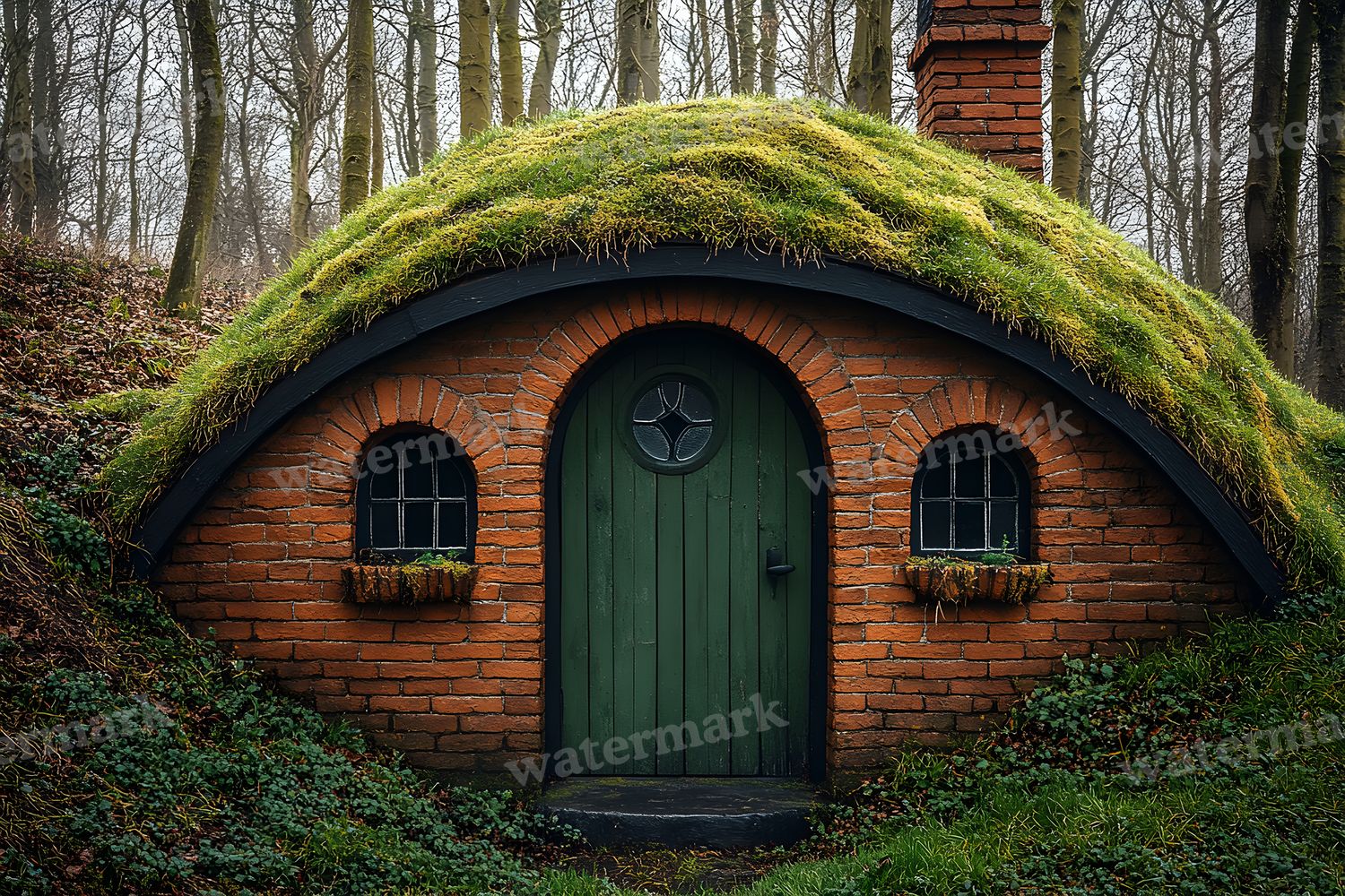 Witchs Hut Backdrop Images