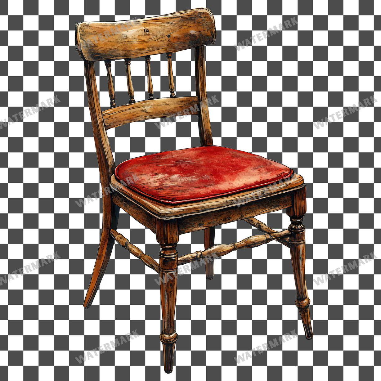 Wooden Rockin Vintage Style Clipart Pngs
