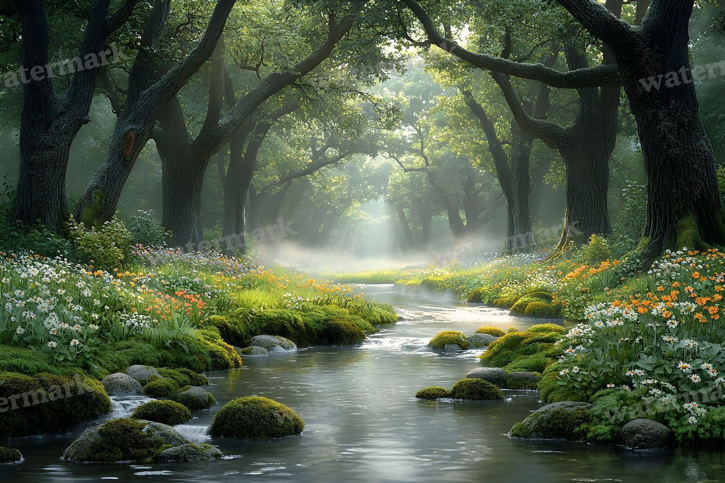 Woodland Botanical Retreat Backdrop Images