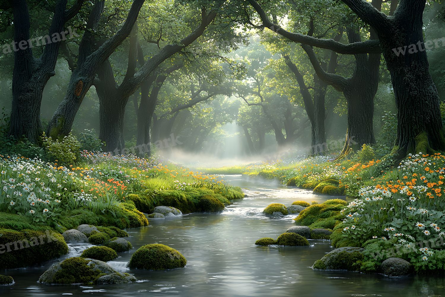 Woodland Botanical Retreat Backdrop Images