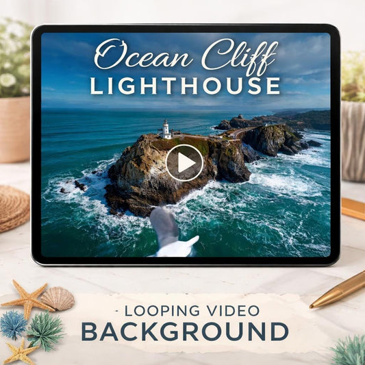 Ocean Loop Video | Point Bonita Lighthouse Waves Animated Background | Calming Sea | Seamless Loop for Video & Streaming