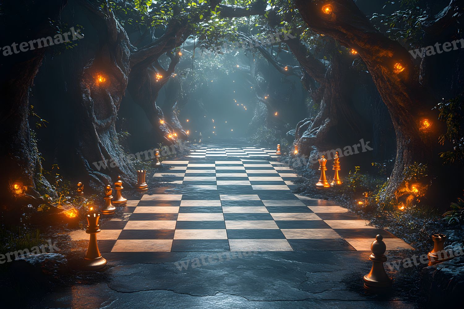 Alice Oversized Chessboard Backdrop Images
