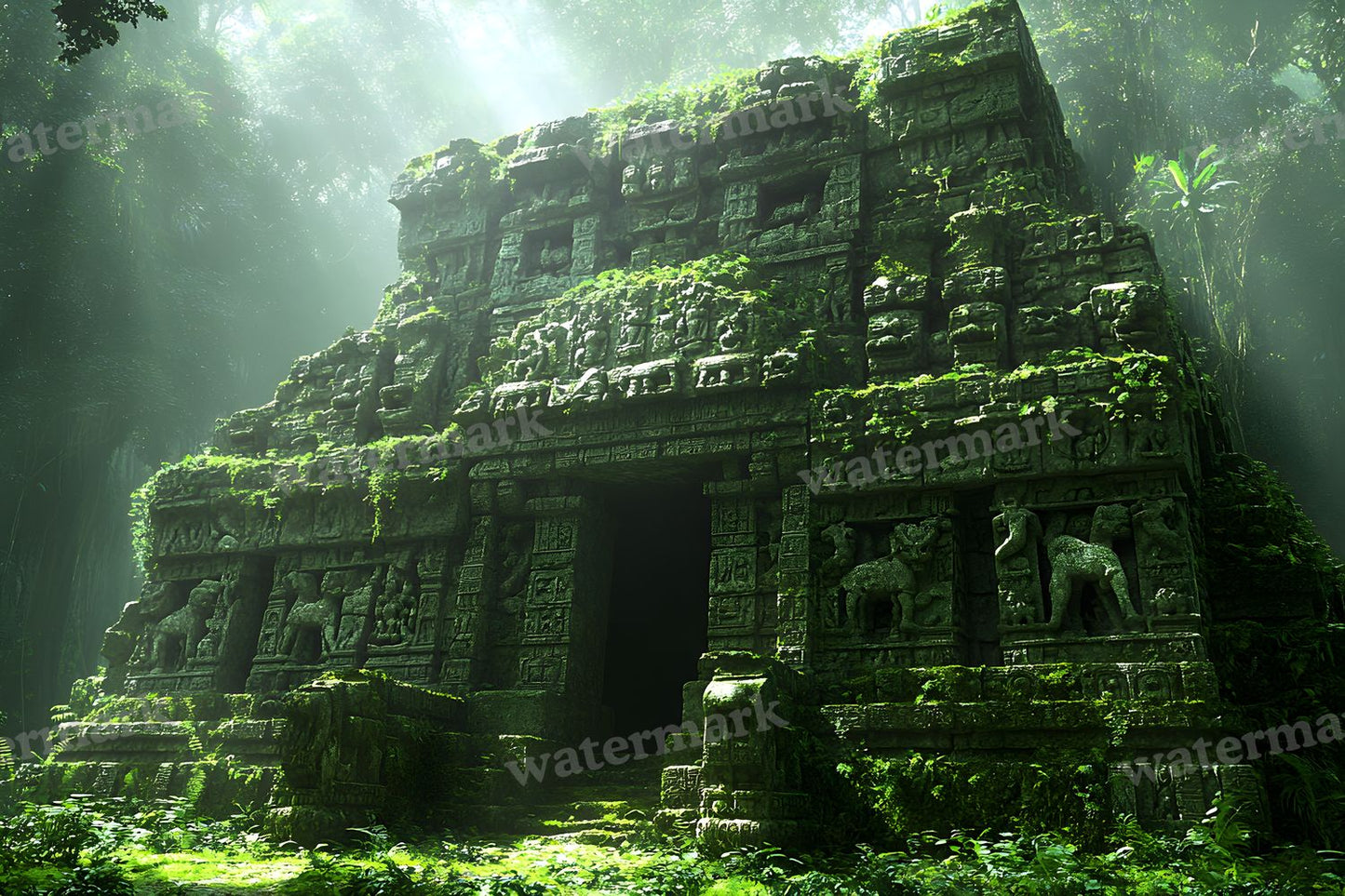 Amazonian Temple Ruins Backdrop Images